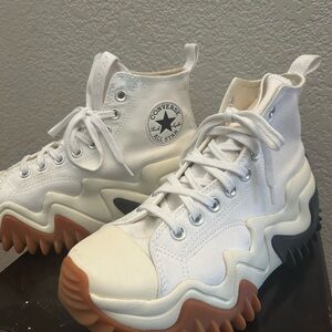 Converse Run Star Motion High-Top Sneakers Unisex White and Brown